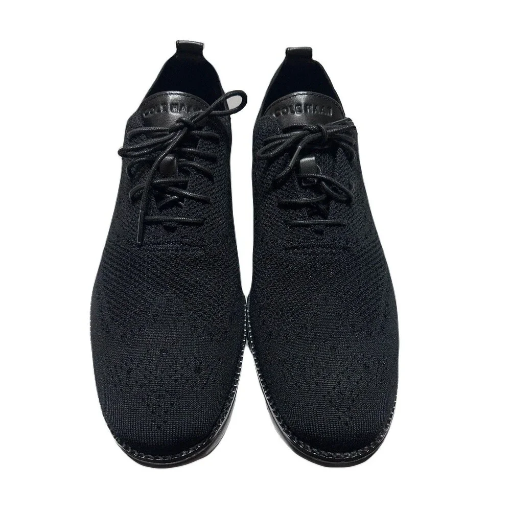NEW Cole Haan 2.ZERØGRAND Mens Size 11.5 WIDE Black Stitchlite Wingtip Oxfords
